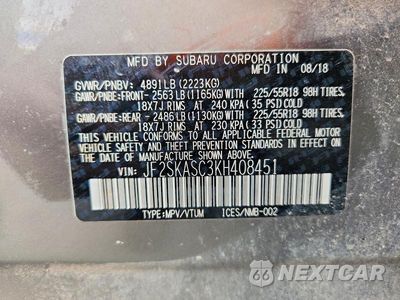 Zdjęcie 14 z 14 samochodu: 2019 SUBARU FORESTER LIMITED VIN:JF2SKASC3KH408451 - miniatura