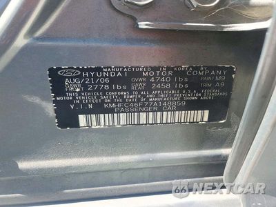 Zdjęcie 12 z 12 samochodu: 2007 HYUNDAI AZERA SE VIN:KMHFC46F77A148859 - miniatura