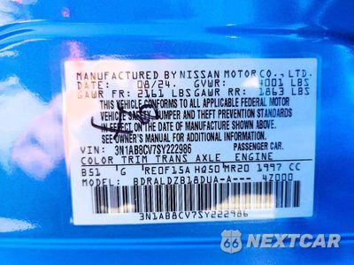 Zdjęcie 12 z 12 samochodu: 2025 NISSAN SENTRA SV VIN:3N1AB8CV7SY222986 - miniatura