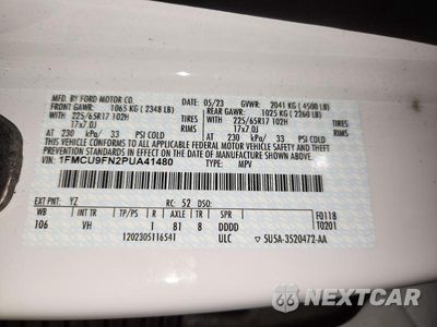 Zdjęcie 13 z 13 samochodu: 2023 FORD ESCAPE VIN:1FMCU9FN2PUA41480 - miniatura