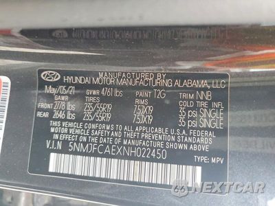 Zdjęcie 13 z 13 samochodu: 2022 HYUNDAI TUCSON SEL VIN:5NMJFCAEXNH022450 - miniatura