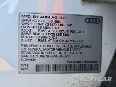 Zdjęcie 14 z 14 samochodu: 2023 AUDI Q7 PREMIUM PLUS VIN:WA1LXBF71PD020604 - miniatura