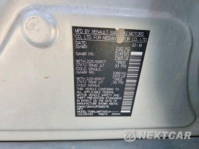Zdjęcie 12 z 12 samochodu: 2018 NISSAN ROGUE SV VIN:KNMAT2MV0JP568576 - miniatura