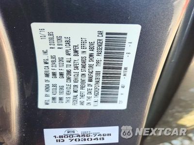 Zdjęcie 12 z 12 samochodu: 2017 HONDA ACCORD LX VIN:1HGCR2F37HA091999 - miniatura
