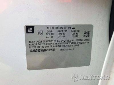 Zdjęcie 13 z 13 samochodu: 2017 CHEVROLET CRUZE LS VIN:1G1BC5SM9H7185934 - miniatura