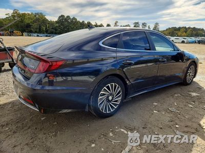 Trzecie zdjęcie samochodu z tyłu: 2021 HYUNDAI SONATA HYBRID SEL VIN:KMHL34JJ4MA024350 - miniatura