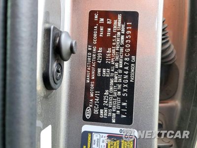 Zdjęcie 13 z 13 samochodu: 2012 KIA OPTIMA EX VIN:5XXGN4A78CG035911 - miniatura