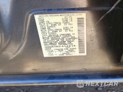 Zdjęcie 12 z 12 samochodu: 2005 NISSAN FRONTIER SE VIN:1N6AD07U65C454838 - miniatura