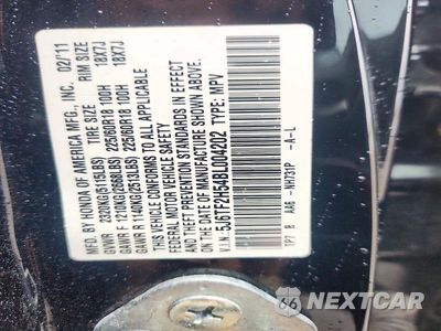 Zdjęcie 13 z 13 samochodu: 2011 HONDA ACCORD CROSSTOUR EXL VIN:5J6TF2H54BL004202 - miniatura