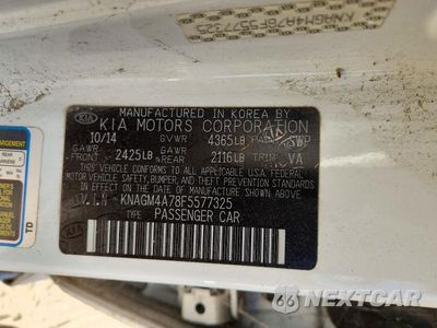 Zdjęcie 12 z 12 samochodu: 2015 KIA OPTIMA LX VIN:KNAGM4A78F5577325 - miniatura
