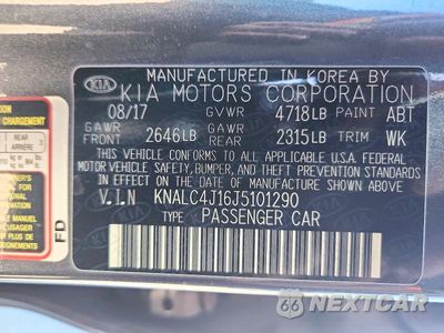 Zdjęcie 13 z 13 samochodu: 2018 KIA CADENZA PREMIUM VIN:KNALC4J16J5101290 - miniatura