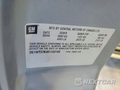 Zdjęcie 12 z 12 samochodu: 2009 CHEVROLET IMPALA 1LT VIN:2G1WT57K491150189 - miniatura