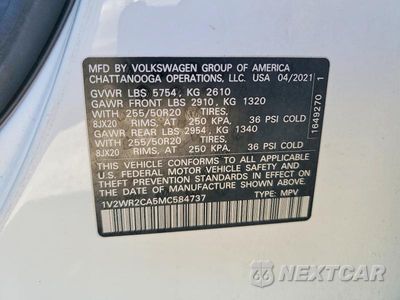 Zdjęcie 14 z 14 samochodu: 2021 VOLKSWAGEN ATLAS SE VIN:1V2WR2CA5MC584737 - miniatura