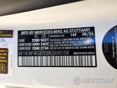 Zdjęcie 12 z 12 samochodu: 2025 MERCEDES-BENZ C 300 VIN:W1KAF4GB5SR248038 - miniatura