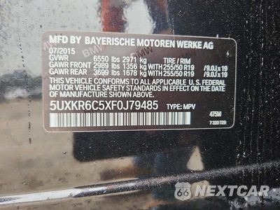 Zdjęcie 13 z 13 samochodu: 2015 BMW X5 XDRIVE50I VIN:5UXKR6C5XF0J79485 - miniatura