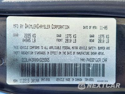 Zdjęcie 12 z 12 samochodu: 2006 CHRYSLER 300 VIN:2C3LA43R06H329365 - miniatura