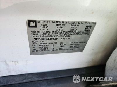 Zdjęcie 12 z 12 samochodu: 2018 CHEVROLET TRAX LS VIN:3GNCJKSB3JL291559 - miniatura
