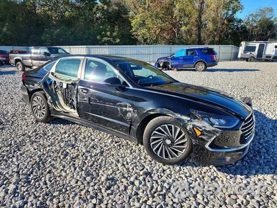 Czwarte zdjęcie samochodu z boku: 2021 HYUNDAI SONATA HYBRID SEL VIN:KMHL34JJ0MA034938 - miniatura