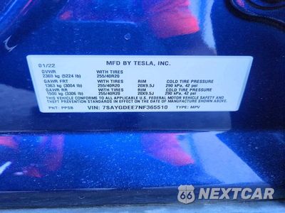 Zdjęcie 13 z 13 samochodu: 2022 TESLA MODEL Y VIN:7SAYGDEE7NF365510 - miniatura
