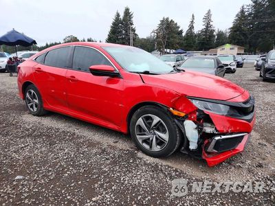 Czwarte zdjęcie samochodu z boku: 2019 HONDA CIVIC LX VIN:2HGFC2F69KH514907 - miniatura