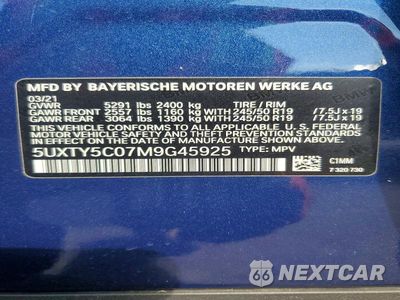 Zdjęcie 13 z 13 samochodu: 2021 BMW X3 XDRIVE30I VIN:5UXTY5C07M9G45925 - miniatura