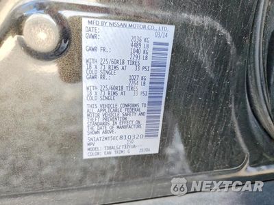 Zdjęcie 13 z 13 samochodu: 2014 NISSAN ROGUE SL VIN:5N1AT2MT5EC810320 - miniatura