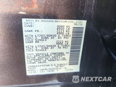 Zdjęcie 13 z 13 samochodu: 2016 NISSAN TITAN XD PLATINUM RESERVE VIN:1N6BA1F42GN513802 - miniatura