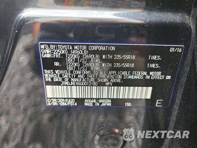 Zdjęcie 13 z 13 samochodu: 2016 TOYOTA RAV4 HV LIMITED VIN:JTMDJREV6GD012180 - miniatura