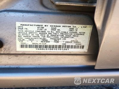 Zdjęcie 12 z 12 samochodu: 2001 NISSAN ALTIMA XE VIN:1N4DL01D51C101261 - miniatura