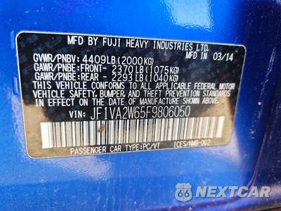 Zdjęcie 12 z 12 samochodu: 2015 SUBARU WRX STI LAUNCH EDITION VIN:JF1VA2W65F9806050 - miniatura