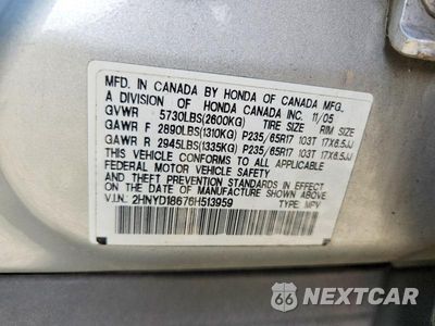 Zdjęcie 13 z 13 samochodu: 2006 ACURA MDX TOURING VIN:2HNYD18676H513959 - miniatura