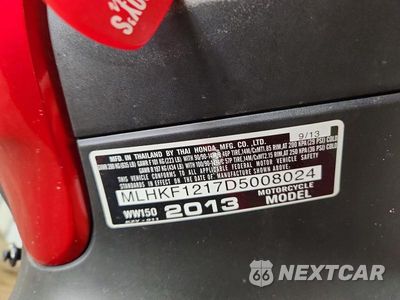 Zdjęcie 9 z 9 samochodu: 2013 HONDA PCX 150 VIN:MLHKF1217D5008024 - miniatura