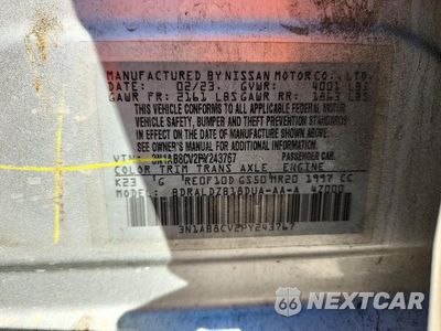 Zdjęcie 12 z 12 samochodu: 2023 NISSAN SENTRA SV VIN:3N1AB8CV2PY243767 - miniatura