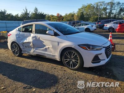Czwarte zdjęcie samochodu z boku: 2018 HYUNDAI ELANTRA SPORT VIN:KMHD04LB8JU558786 - miniatura