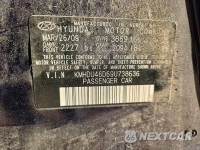 Zdjęcie 12 z 12 samochodu: 2009 HYUNDAI ELANTRA GLS VIN:KMHDU46D69U738636 - miniatura