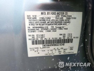 Zdjęcie 12 z 12 samochodu: 2008 MERCURY SABLE LUXURY VIN:1MEHM40W88G614248 - miniatura
