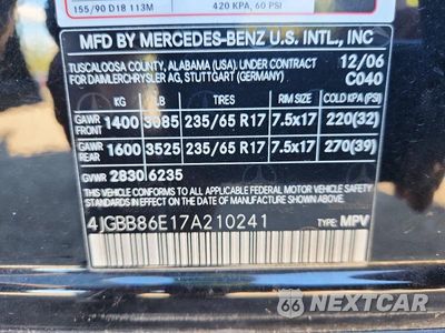 Zdjęcie 13 z 13 samochodu: 2007 MERCEDES-BENZ ML 350 VIN:4JGBB86E17A210241 - miniatura