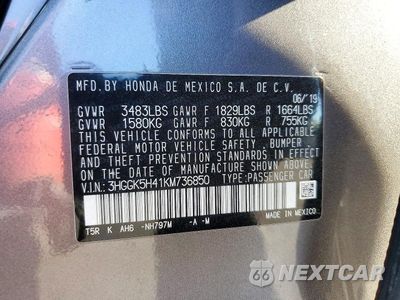 Zdjęcie 12 z 12 samochodu: 2019 HONDA FIT LX VIN:3HGGK5H41KM736850 - miniatura