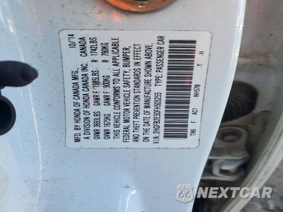 Zdjęcie 13 z 13 samochodu: 2015 HONDA CIVIC LX VIN:2HGFB2E50FH505255 - miniatura