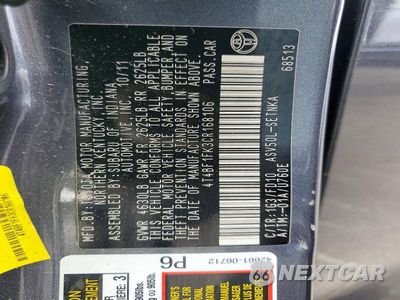 Zdjęcie 12 z 12 samochodu: 2012 TOYOTA CAMRY LE VIN:4T4BF1FK3CR168106 - miniatura