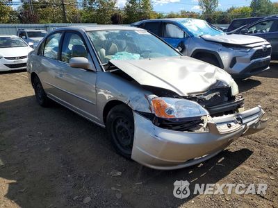 Czwarte zdjęcie samochodu z boku: 2002 HONDA CIVIC EX VIN:1HGES26742L050743 - miniatura