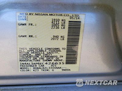 Zdjęcie 12 z 12 samochodu: 2014 NISSAN ALTIMA 2.5 S VIN:1N4AL3AP6EC426635 - miniatura