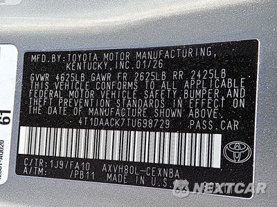 Zdjęcie 12 z 12 samochodu: 2026 TOYOTA CAMRY LE VIN:4T1DAACK7TU698729 - miniatura