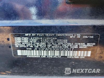 Zdjęcie 12 z 12 samochodu: 2016 SUBARU IMPREZA SPORT PREMIUM VIN:JF1GPAP63GH350217 - miniatura