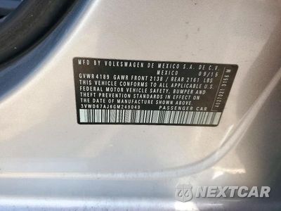 Zdjęcie 12 z 12 samochodu: 2016 VOLKSWAGEN JETTA SE VIN:3VWD67AJ6GM249049 - miniatura