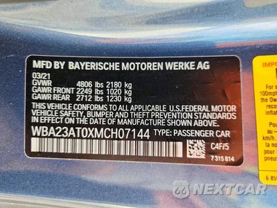 Zdjęcie 12 z 12 samochodu: 2021 BMW 430I VIN:WBA23AT0XMCH07144 - miniatura