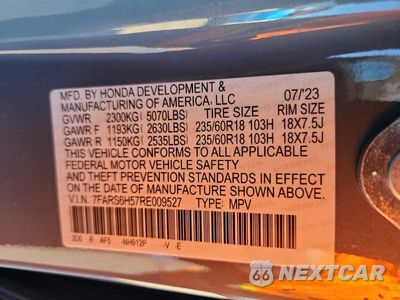 Zdjęcie 13 z 13 samochodu: 2024 HONDA CR-V SPORT VIN:7FARS6H57RE009527 - miniatura