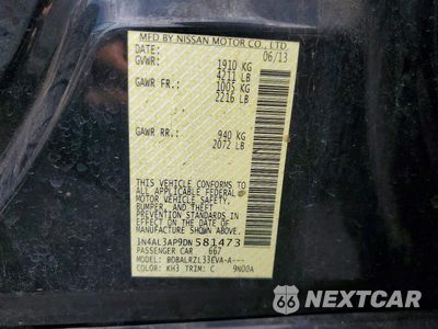 Zdjęcie 12 z 12 samochodu: 2013 NISSAN ALTIMA 2.5 VIN:1N4AL3AP9DN581473 - miniatura