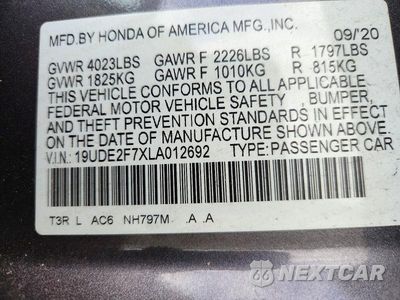Zdjęcie 12 z 12 samochodu: 2020 ACURA ILX PREMIUM VIN:19UDE2F7XLA012692 - miniatura