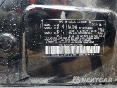 Zdjęcie 14 z 14 samochodu: 2017 SUBARU OUTBACK 2.5I LIMITED VIN:4S4BSANC4H3409071 - miniatura